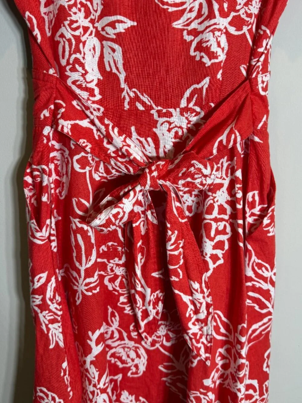 Free People A Thing Called Love Floral Mini Dress Womens 4 Red Cherry Combo NWOT - Picture 13 of 16